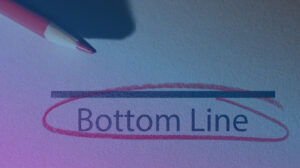 value-based pricing bottom line text with pencil
